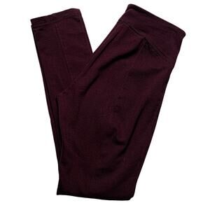 White House Black Market Burgundy Ponte Leggings Small Pull On Stretch
